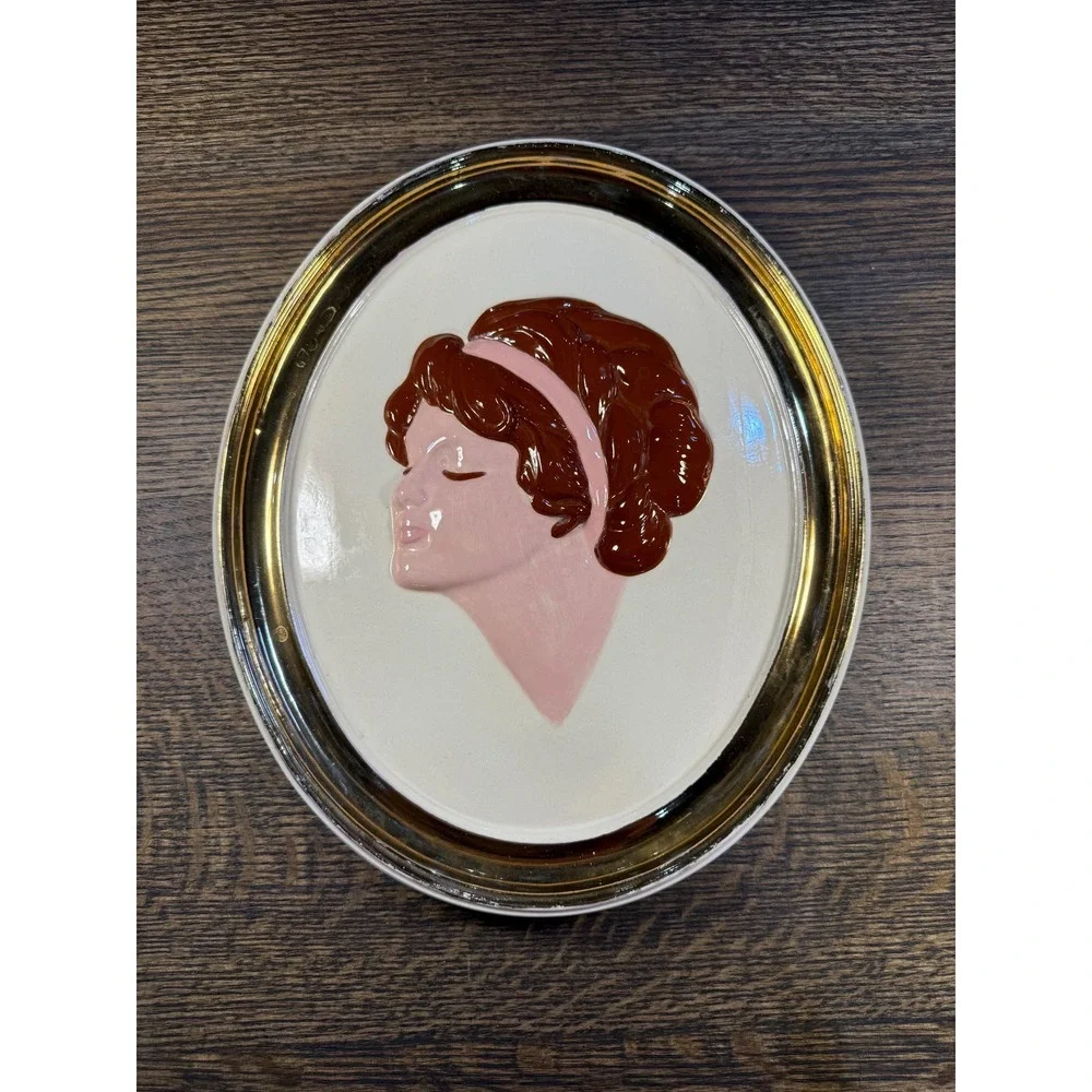 Vintage Duncan‎ Ceramic Lady Wall Plaque 1975